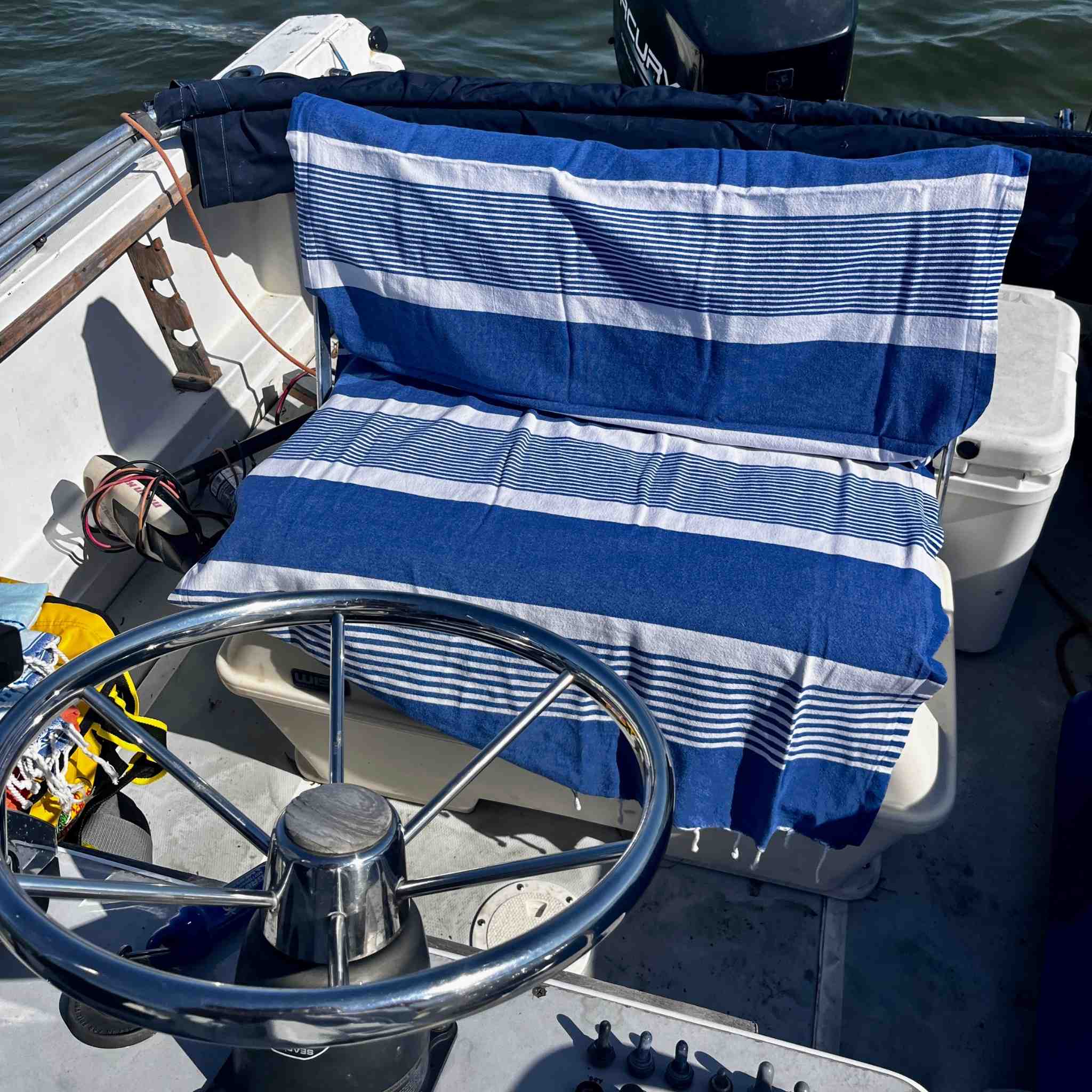 Square Nautica Fouta Towel - 78"x78" Oversized Beach Blanket & Throw