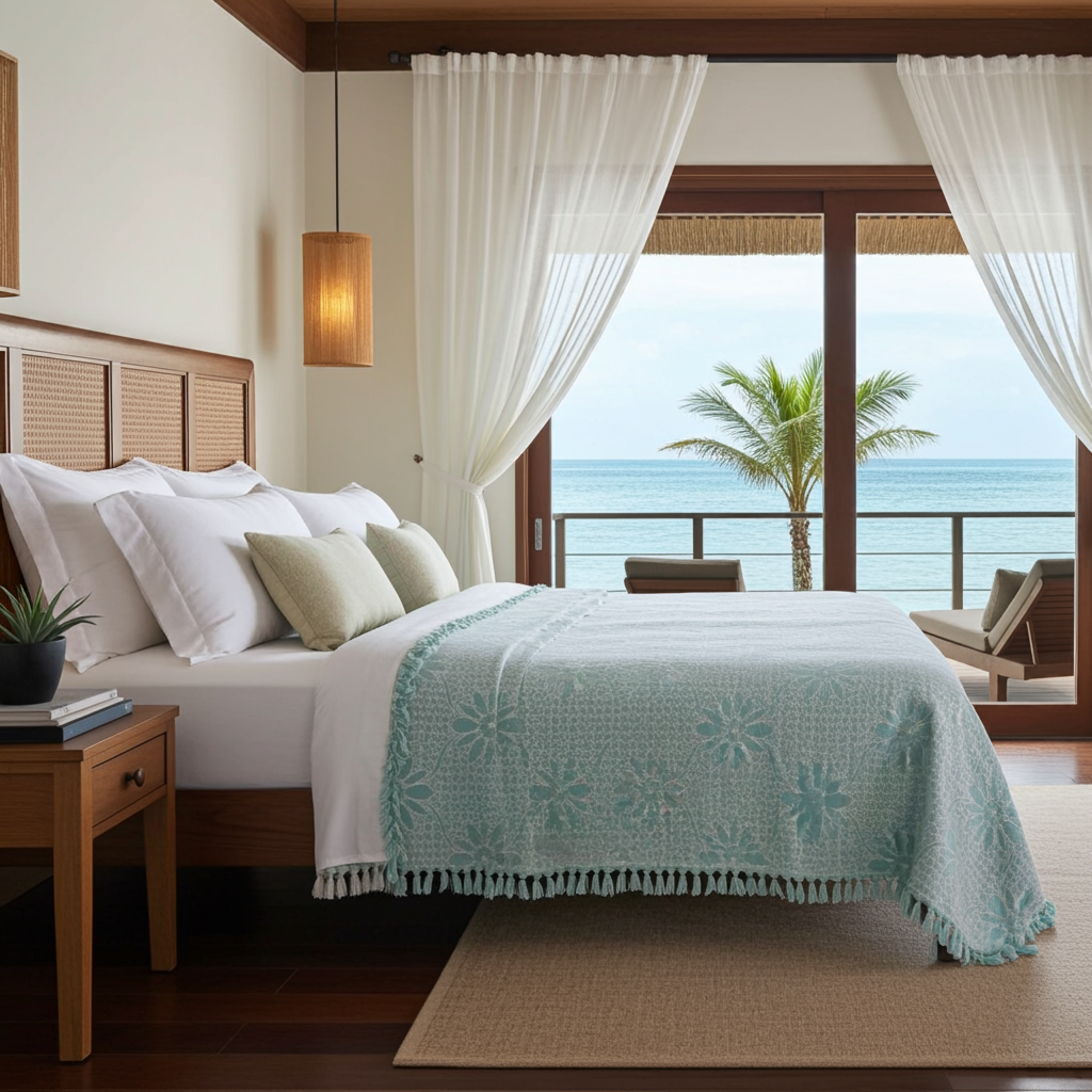 Fouta Bedspread - XXL - Big Flowers