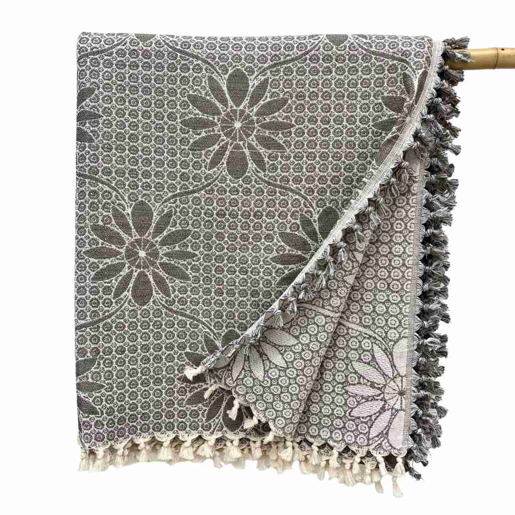 Fouta Bedspread - XXL - Big Flowers