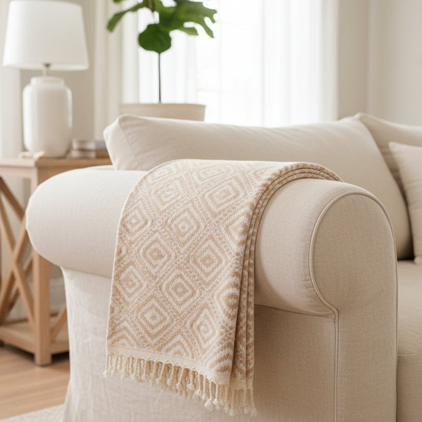Paris Fouta Towel | Damask Weave 100% Cotton | The Fouta Spa