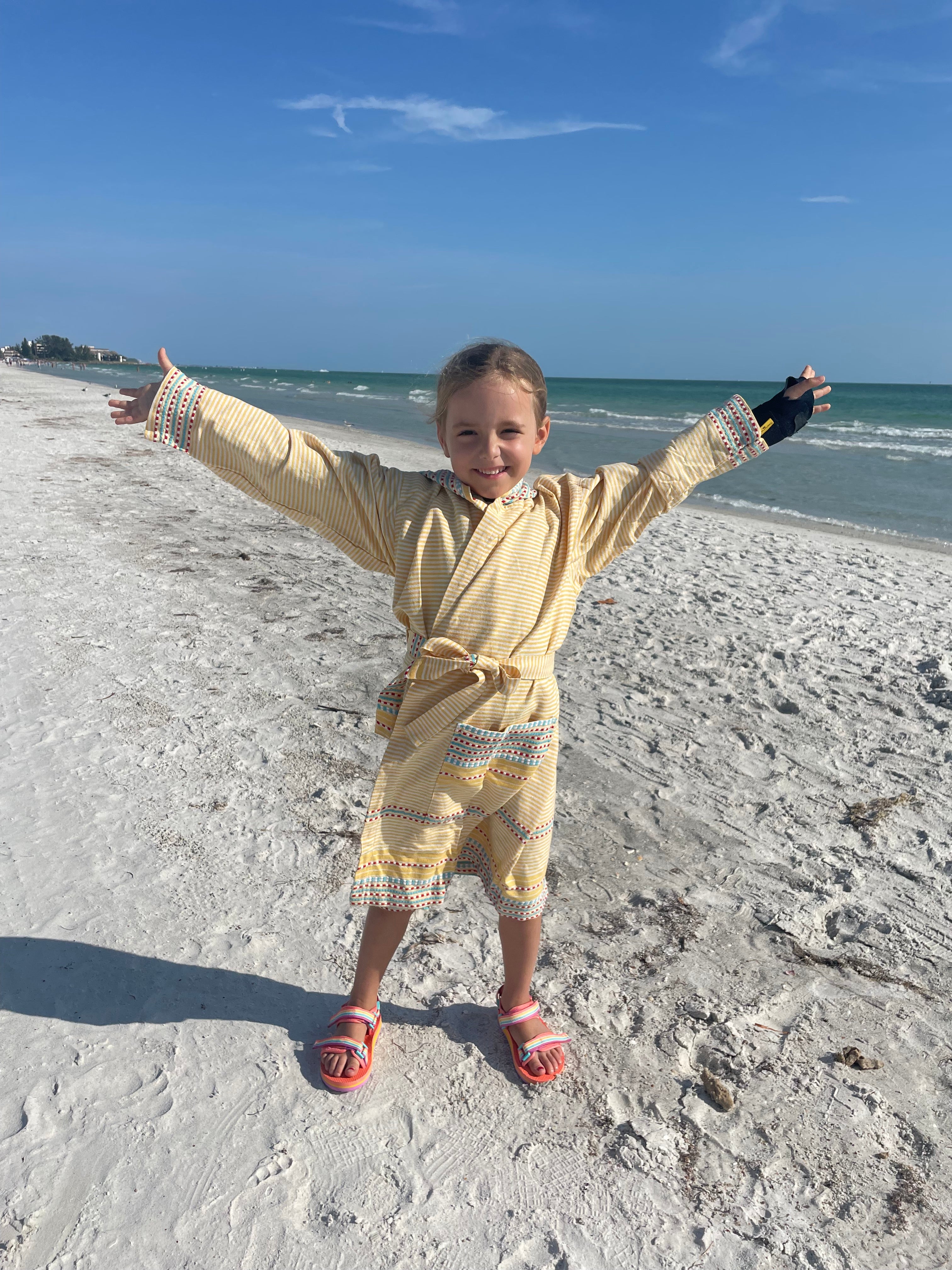 Berbere Fouta Bath Robe | Handmade 100% Recycled Cotton | The Fouta Spa
