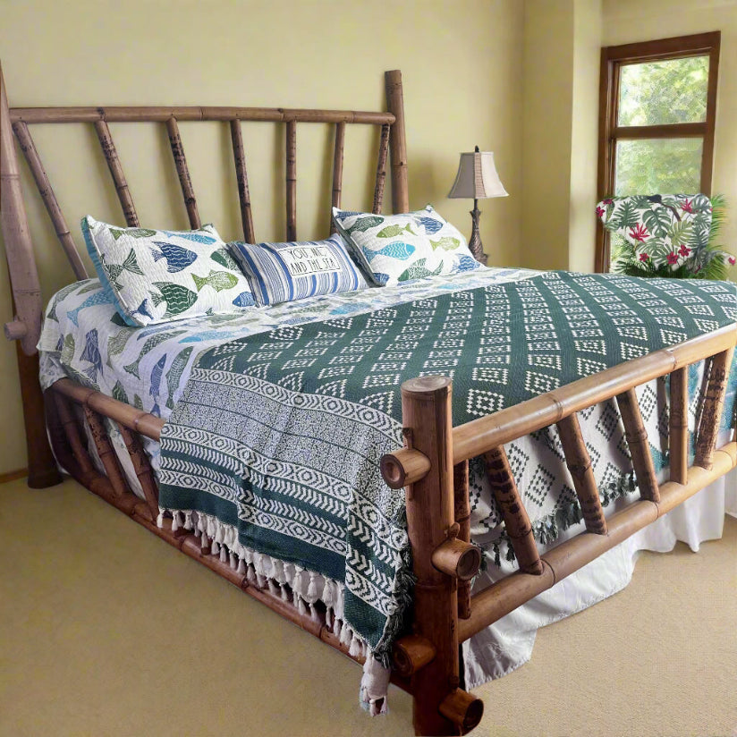 Carthage Fouta Bedspread XXL | Reversible King & Queen | 94"x114" Cotton