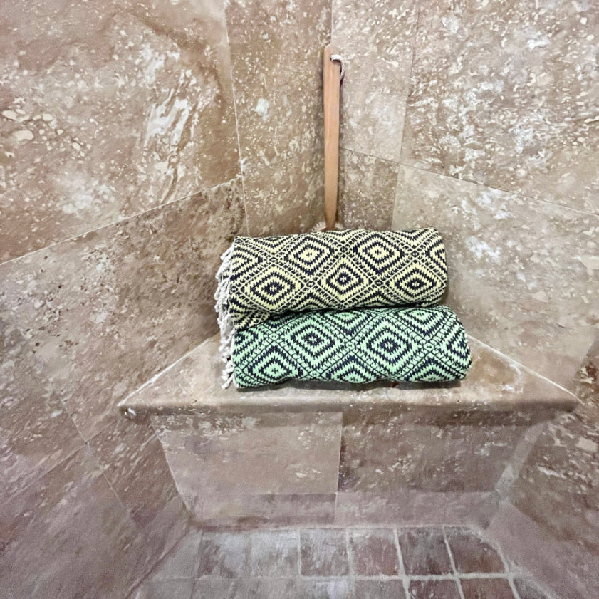 Paris Fouta Towel | Damask Weave 100% Cotton | The Fouta Spa
