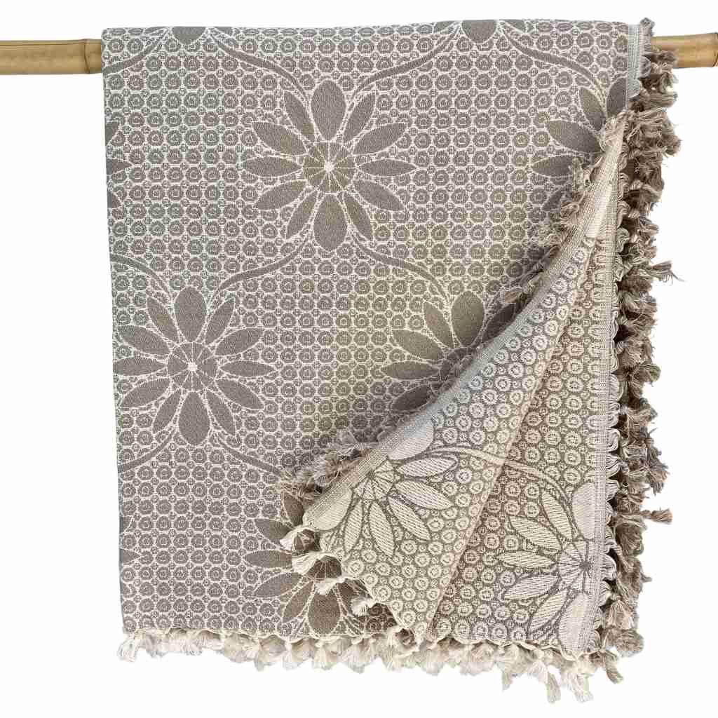 Fouta Bedspread - XXL - Big Flowers