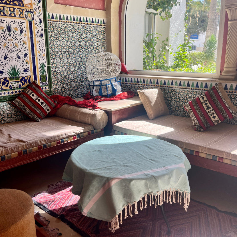 Saida Fouta Towel - Elegant Herringbone Weave 100% Cotton