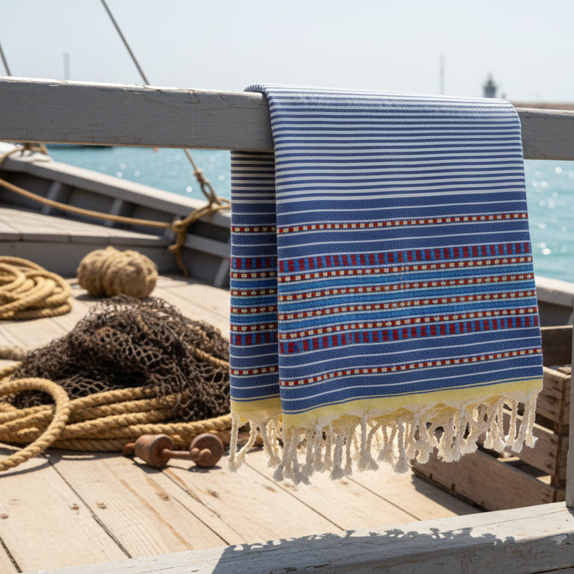 Berbere Fouta Towel | 100% Recycled Cotton | Sand-Resistant