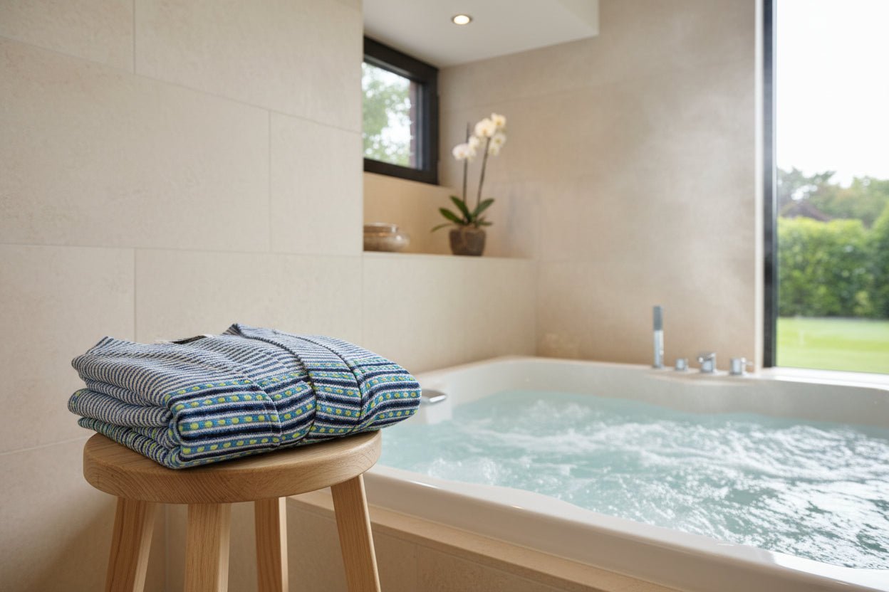 Berbere Fouta Bath Robe | Handmade 100% Recycled Cotton | The Fouta Spa