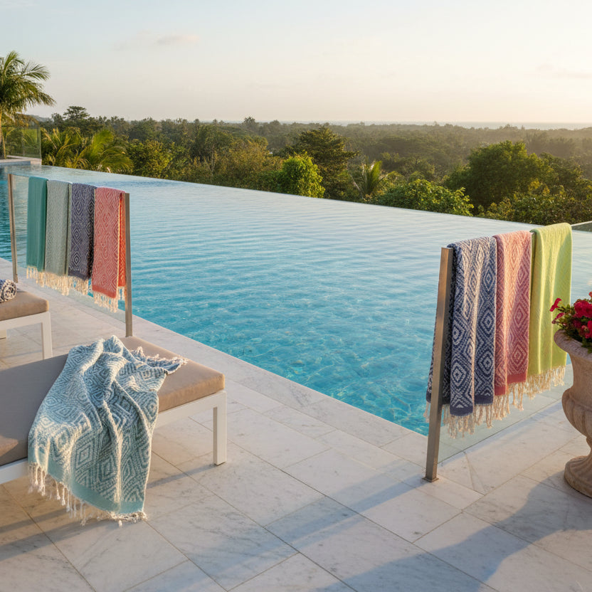 Paris Fouta Towel | Damask Weave 100% Cotton | The Fouta Spa
