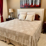 Damask Bedspread XXL, Mosaique - The Fouta Spa