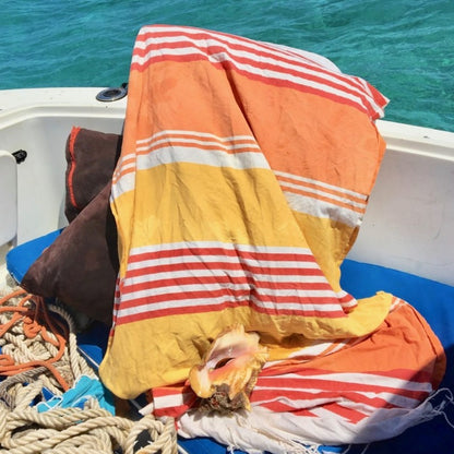 Tunisia Fouta Towel On Boat - Boat Towel